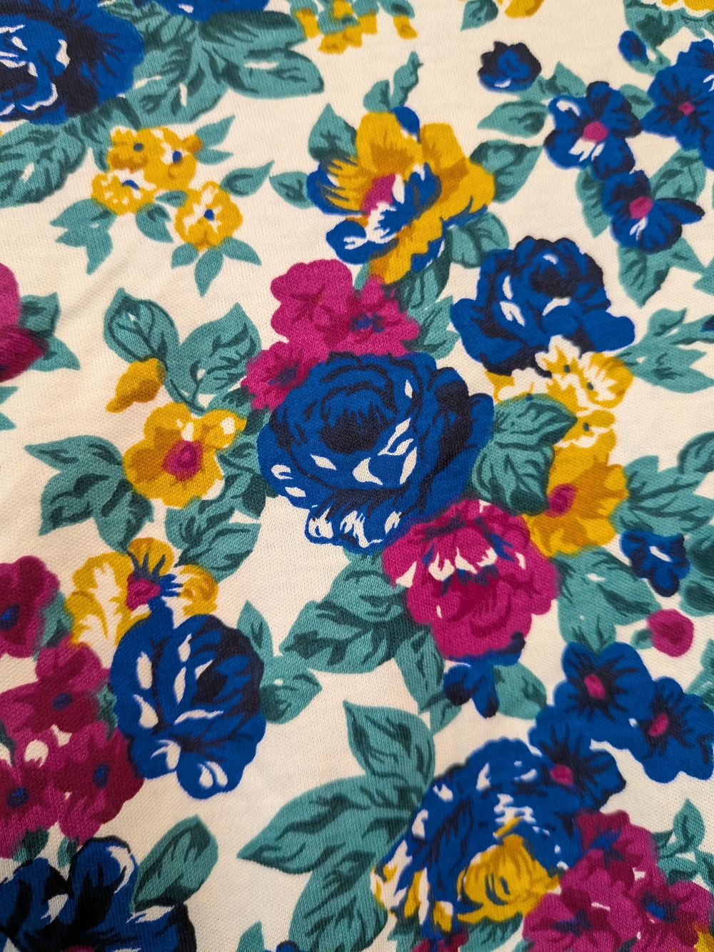 Vintage Hunt Club Made In USA Floral Turtle-Neck - 100% Cotton NWOT Size XL - Picture 3 of 5